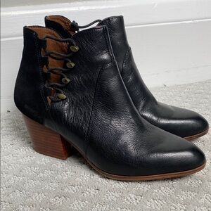 Black Leather Ankle Boots size 7